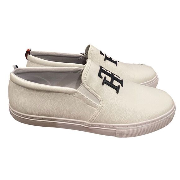 NEW Tommy Hilfiger White Casual Slip-on Lucey 3 Loafers Sneakers 10 10M - Picture 2 of 5